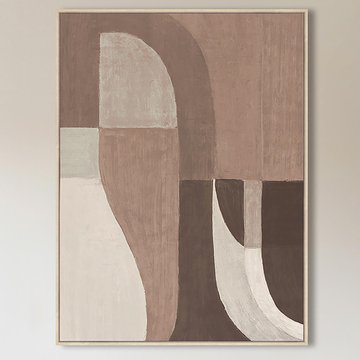 Tatu wall art - brown - left