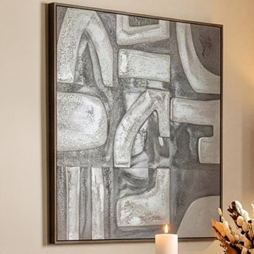 Zenith wall art - sand - left
