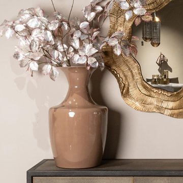Daimy vase - brown - metal