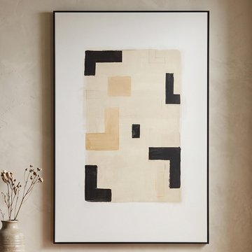 Vortex wall art - beige - left