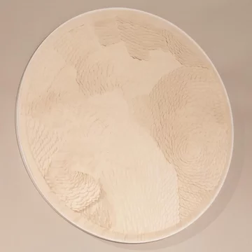 Flow wall art - round - white