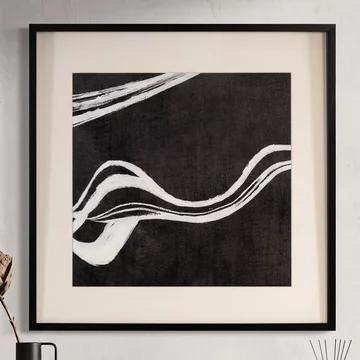 Jozra wall art - square - black and white