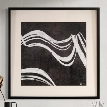 Jozy wall art - square - black and white