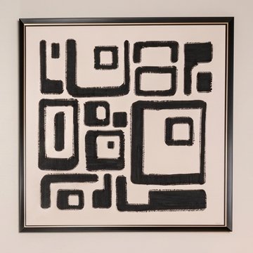 Shanita wall art - square - black and white