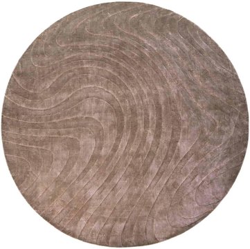 Fellion carpet - round - beige - fabric - 260cm x 260cm