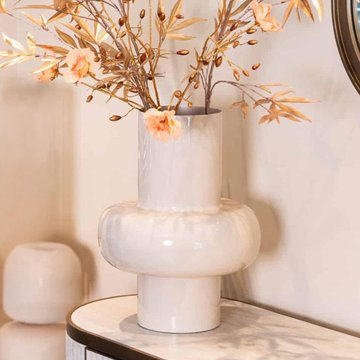 Benice vase - tapioca - small - metal