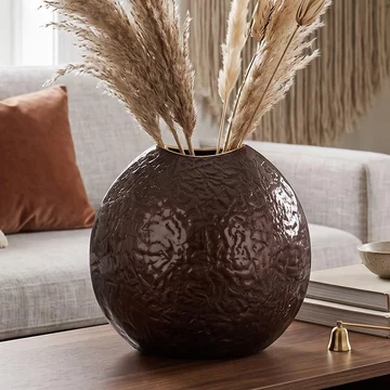 Jony vase - dark brown - aluminium