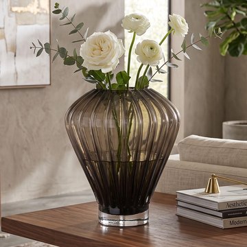 Shani vase - brown - glass