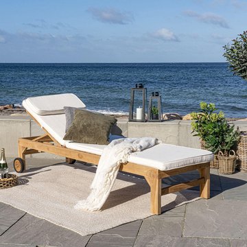Andorra sun lounger cushion - white