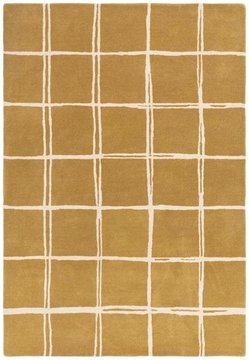 Contemporary design albany rug - gold - grid - sizes available