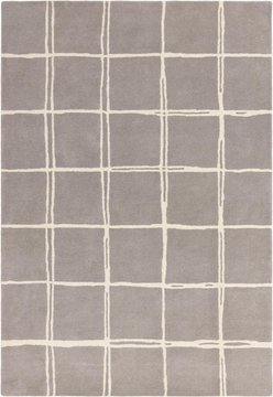 Contemporary design albany rug - silver grid - sizes available
