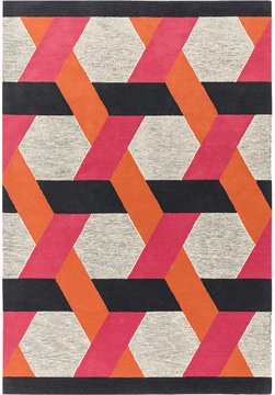 Contemporary design camden rug - orange - sizes available