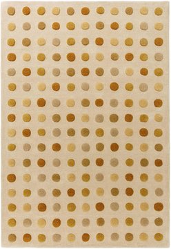 Contemporary design dotty rug - gold - sizes available