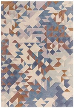 Contemporary design enigma rug - blue - sizes available