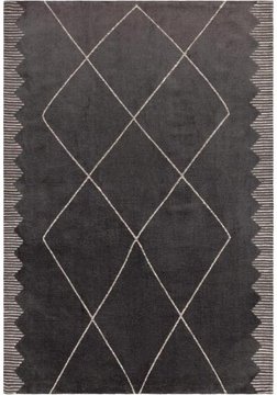 Contemporary design mason rug - diamond - black - 200cm x 290cm