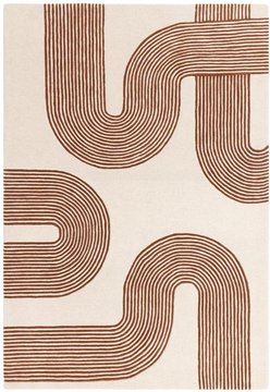 Contemporary design matrix rug - arches 85 - amber - sizes available