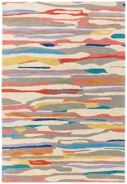 Contemporary design matrix rug - ping 72 - multi colour - 200cm x 300cm