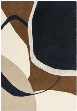 Contemporary design matrix rug - signature 105 - rust - sizes available