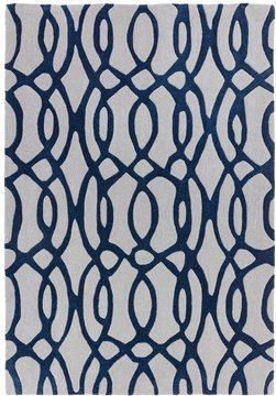 Contemporary design matrix rug - wire 36 - blue - sizes available