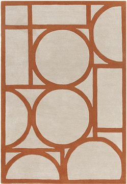Contemporary design metro rug - rust - sizes available