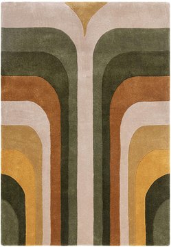 Contemporary design romy rug - retro - green - sizes available