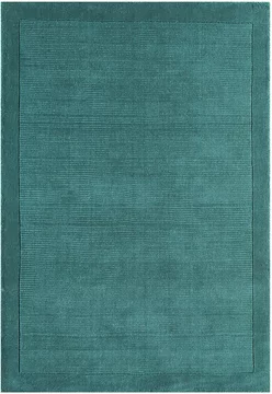 Contemporary plain york rug - teal - sizes available