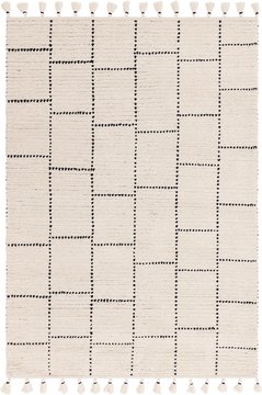 Natural weaves rug - nepal - cream and black tile - sizes available