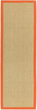 Natural weaves runner - sisal - linen and orange - 68cm x 300cm
