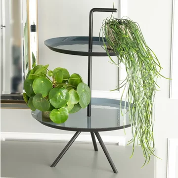 Clearance - elena cake stand table - tripod - grey enamel