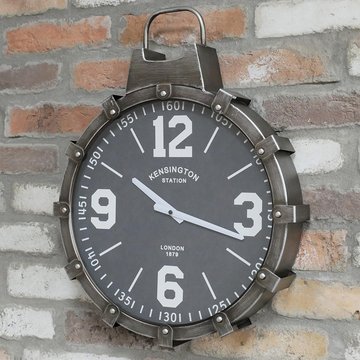 Industrial wall clock - round - set of 2