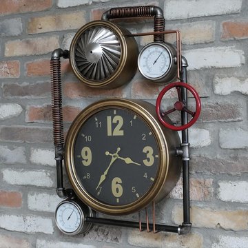 Industrial wall clock - round