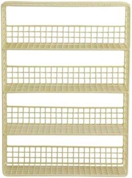Kikori wall shelf - yellow - metal wire