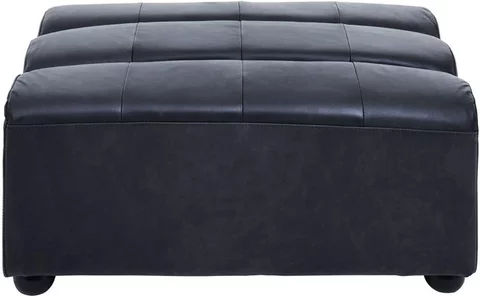 King ottoman - distressed slate leather