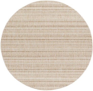 Eagean round rug - eag2409 - brown - 160cm x 160cm