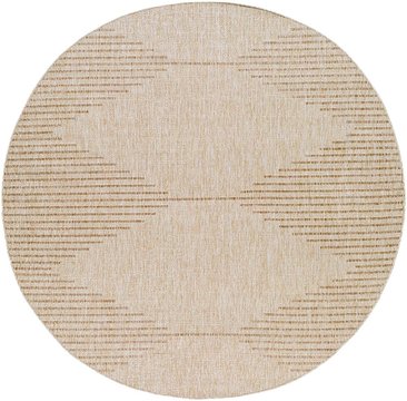 Eagean round rug - eag2419 - brown - 160cm x 160cm