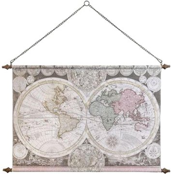 World map - grey and beige