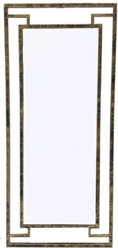 Imogen wall mirror - antique gold - rectangular - 41cm x 91cm