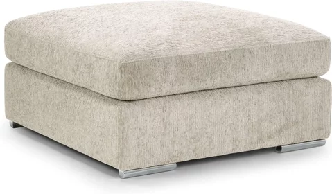 Naples footstool - beige fabric
