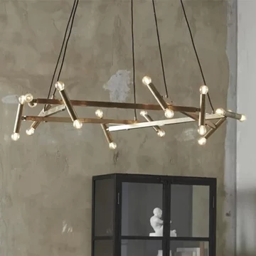 Chandelier - 20 bulbs - brass