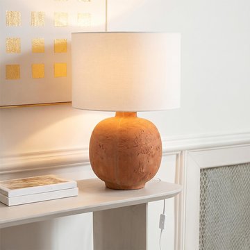 Ball table lamp - terracotta - ceramic