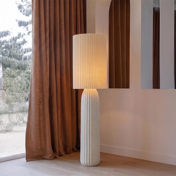 Esmee fluted floor lamp - off white - ceramic