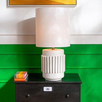 Table lamp - white - ceramic