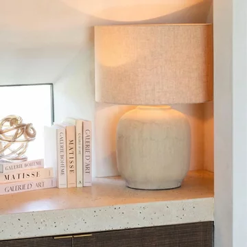 Mia table lamp - terracotta beige - ceramic