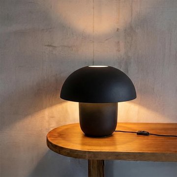 Mushroom table lamp - large - black - metal