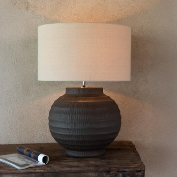 Table lamp - terracotta brown - ceramic