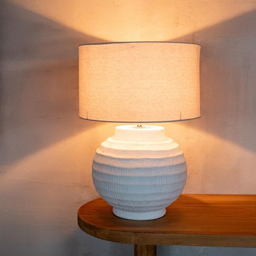 Table lamp - terracotta white - ceramic