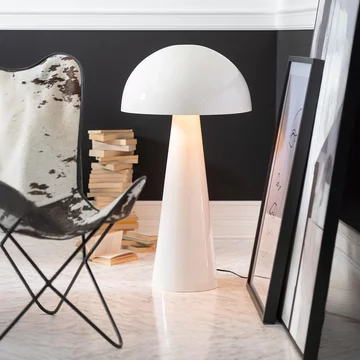 Mushroom floor lamp - shining white - metal