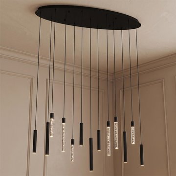 Oxley chandelier - large - bronze - metal