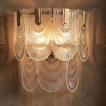 Sem wall lamp - gold - glass and metal