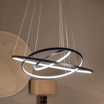 Amira black metal chandelier